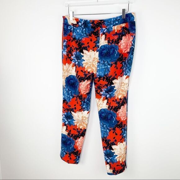 Talbots Bright Floral Chatham Side-Zip Ankle Pants Petite 10 EUC - Picture 7 of 13